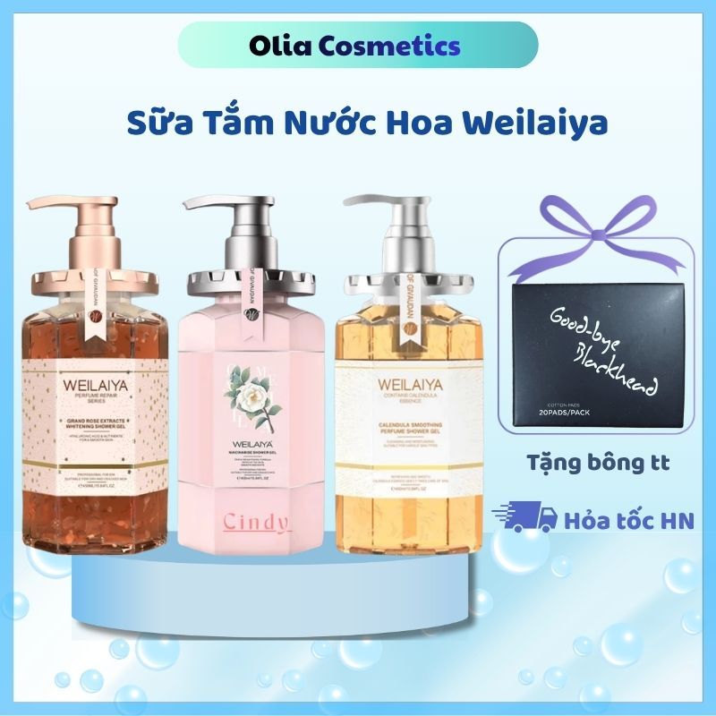 Sữa Tắm WEILAIYA Sữa Tắm Hương Nước Hoa Weilaiya Trắng Da Whitening Shower Gel 450ml - Olia Cosmetic