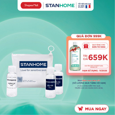 Set 3 lọ chiết mỹ phẩm kèm túi PVC Stanhome
