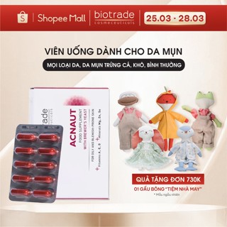 Viên uống giảm mụn Biotrade Acnaut Food Supplement mọi loại da,mụn trứng cá, khô, bình thường