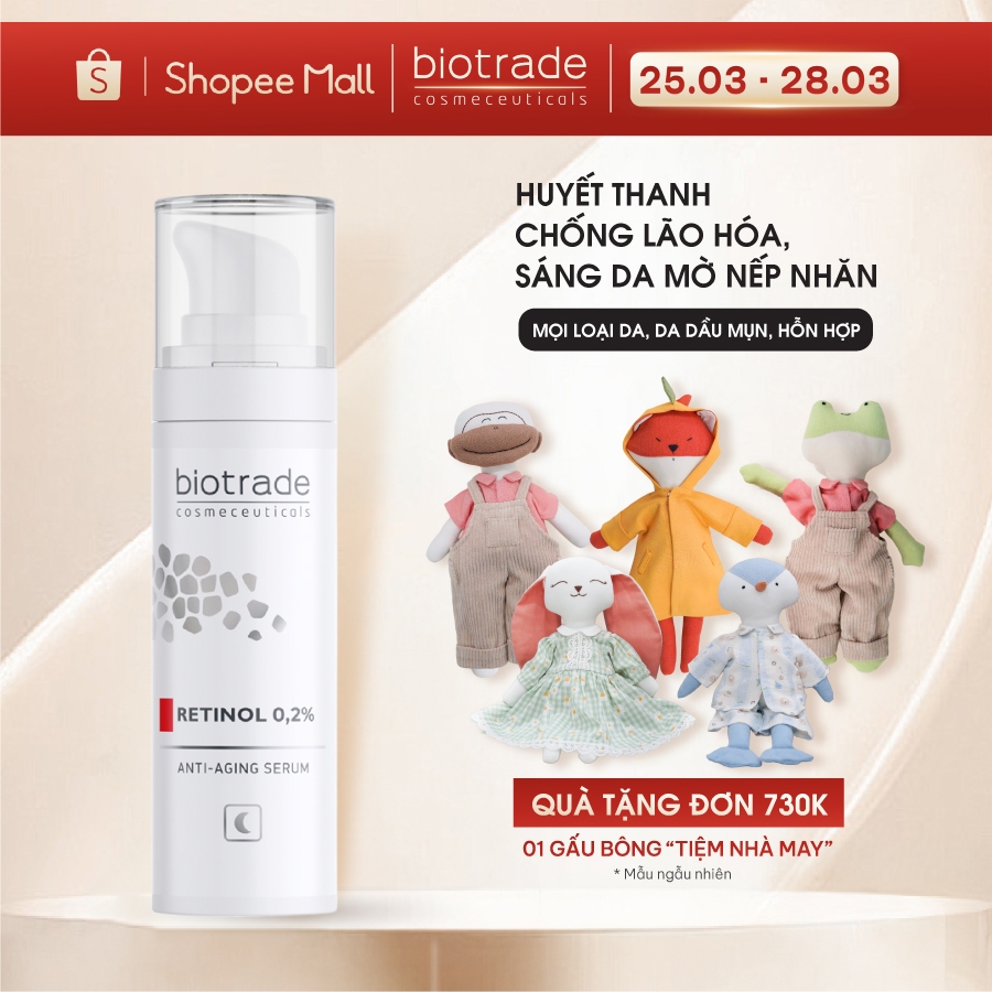 Tinh chất hỗ trợ trẻ hóa căng bóng dành Biotrade Anti-Aging Retinol 0,2%