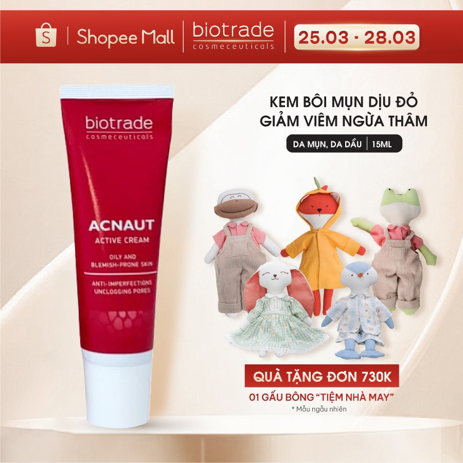 Kem chấm Mụn Biotrade Acnaut Active Cream giảm đỏ, mờ thâm Biotrade