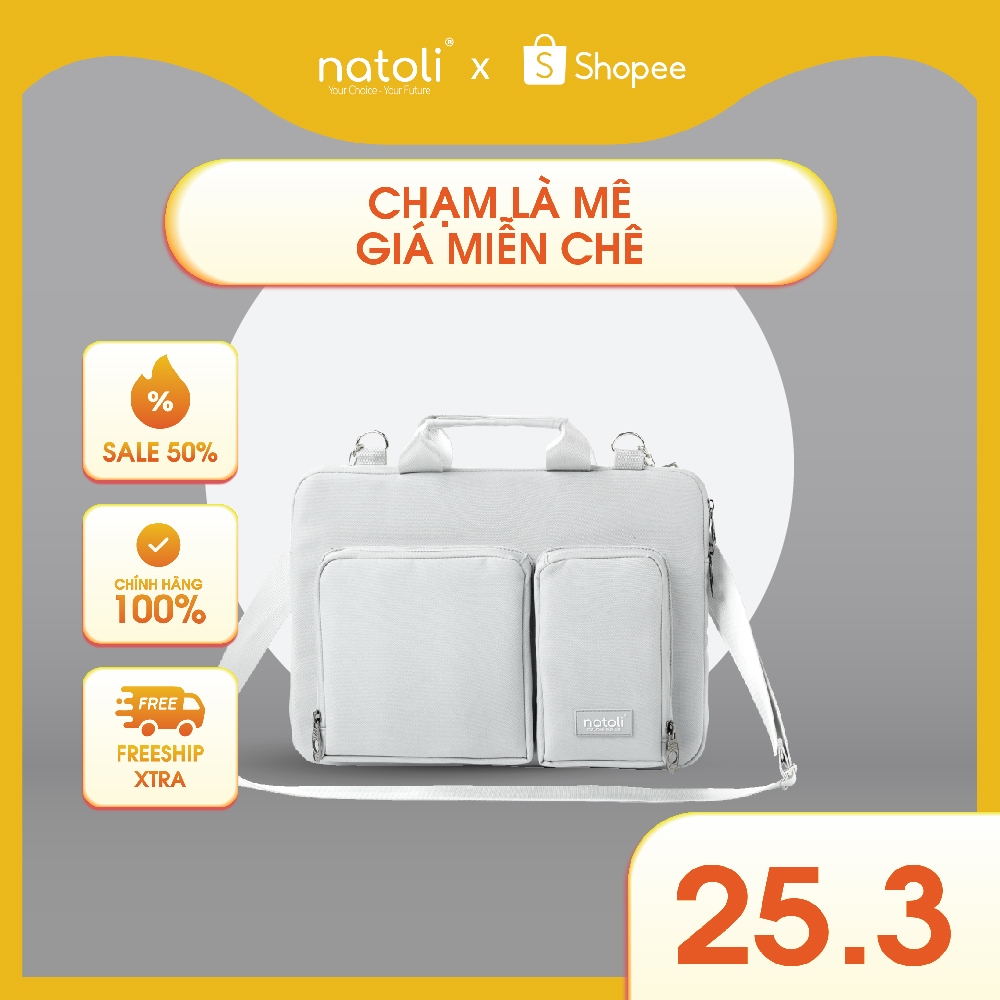 Túi chống sốc laptop đeo chéo Natoli chống va đập, bảo vệ laptop BST Omnisack Bag T11