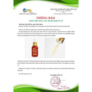Rubi Serum10 (Niacinamide 10%) Dưỡng Sáng, Giảm Thâm Mụn, Sạm Nám, Làm Đều Màu Da