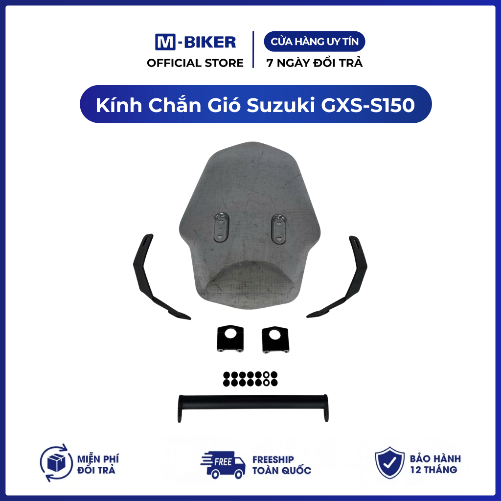 Kính Chắn Gió GSX S150, kính chắn gió gsx s150 kiểu dáng Touring | M-Biker