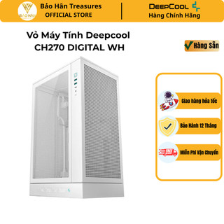 Vỏ Case Máy Tính Deepcool CH270 DIGITAL ( Black/ White) Mini Tower/ Micro-ATX - Hàng Chính Hãng