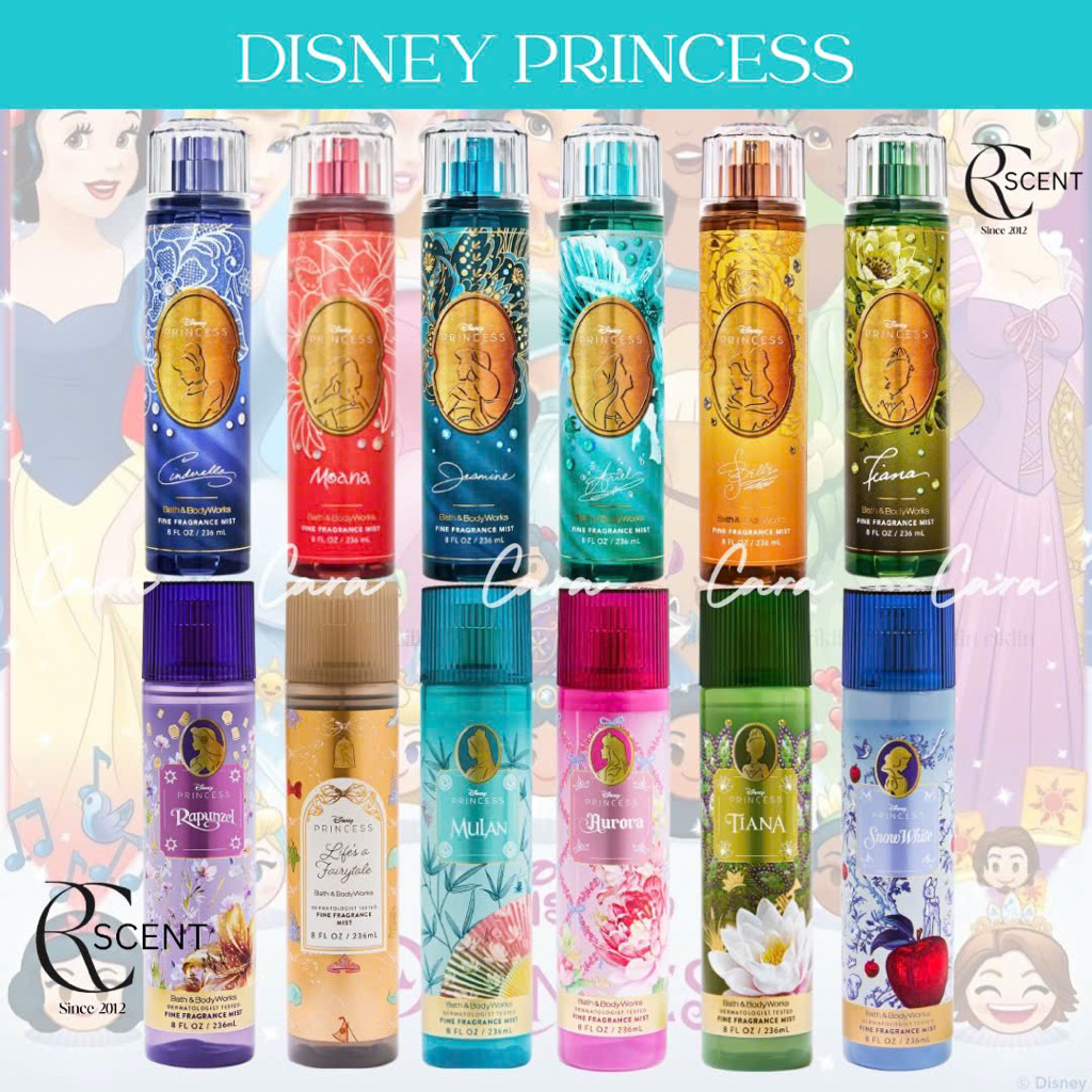 DISNEY_Fullsize ARIEL |TIANA | BELLE |MOANA |JASMINE |CINDERELLA |OPEN SKY- Xịt Thơm Body Mist