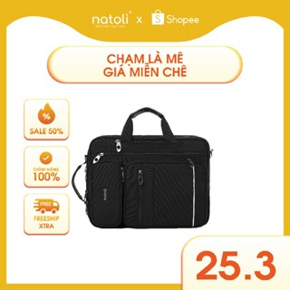 Cặp sách đi học cấp 2, cấp 3 NATOLI Cặp đa năng, Balo đa năng nhiều ngăn BST Classic Multifunctional Backpack B17
