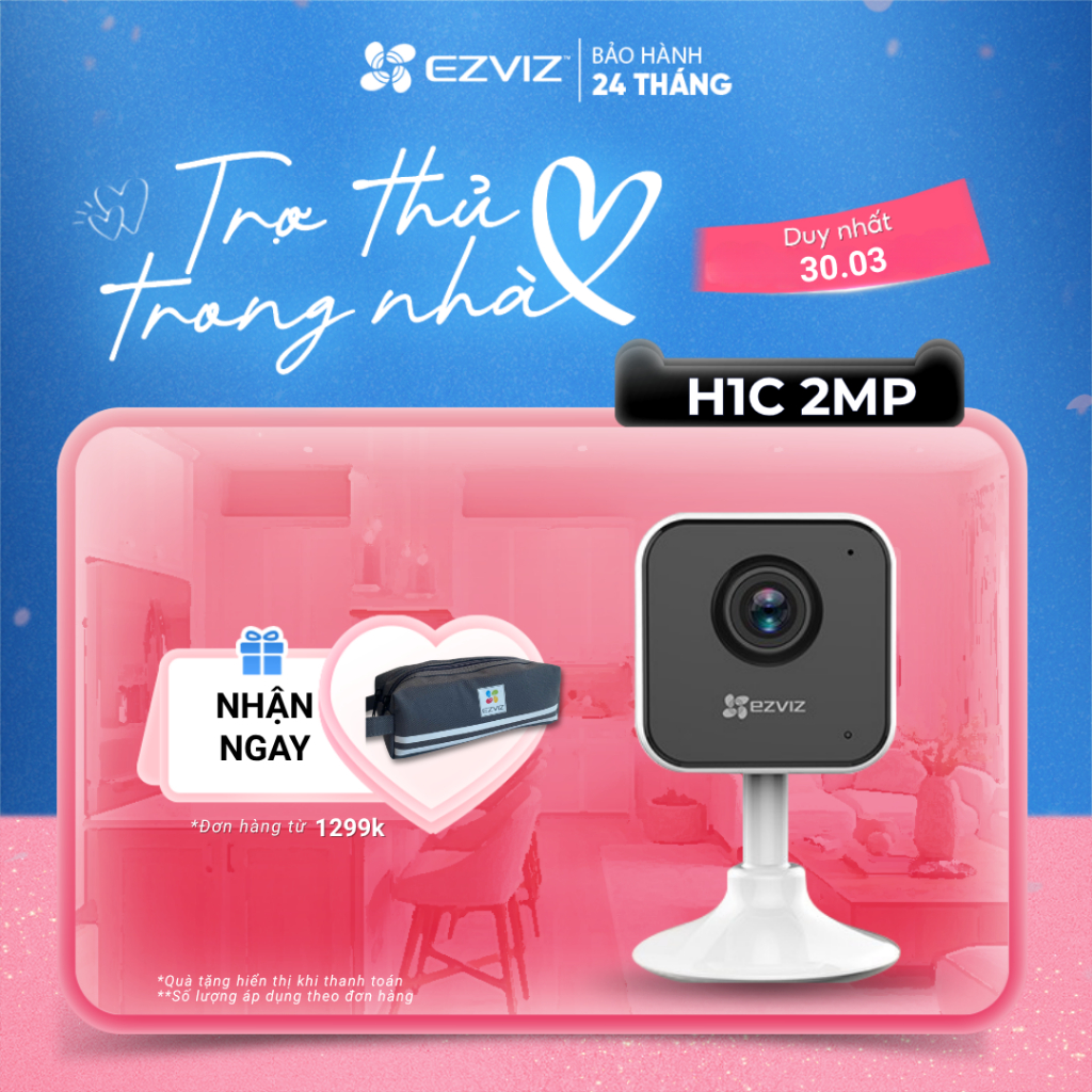 Camera WIFI EZVIZ C1C-B / H1C 1080p, Trong Nhà, Đàm Thoại 2 Chiều, Phát Hiện Chuyển Đồng