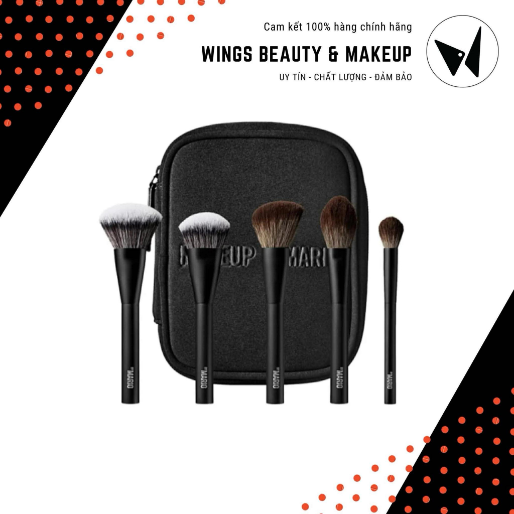 Bộ cọ trang điểm MAKEUP BY MARIO  Mario's Essential Brush Kit (5pcs)