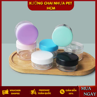 Hũ Nhựa PET Trong Suốt 20g - 100g – Lọ Đựng Mỹ Phẩm, Kem Dưỡng, Bột Có Seal Kín