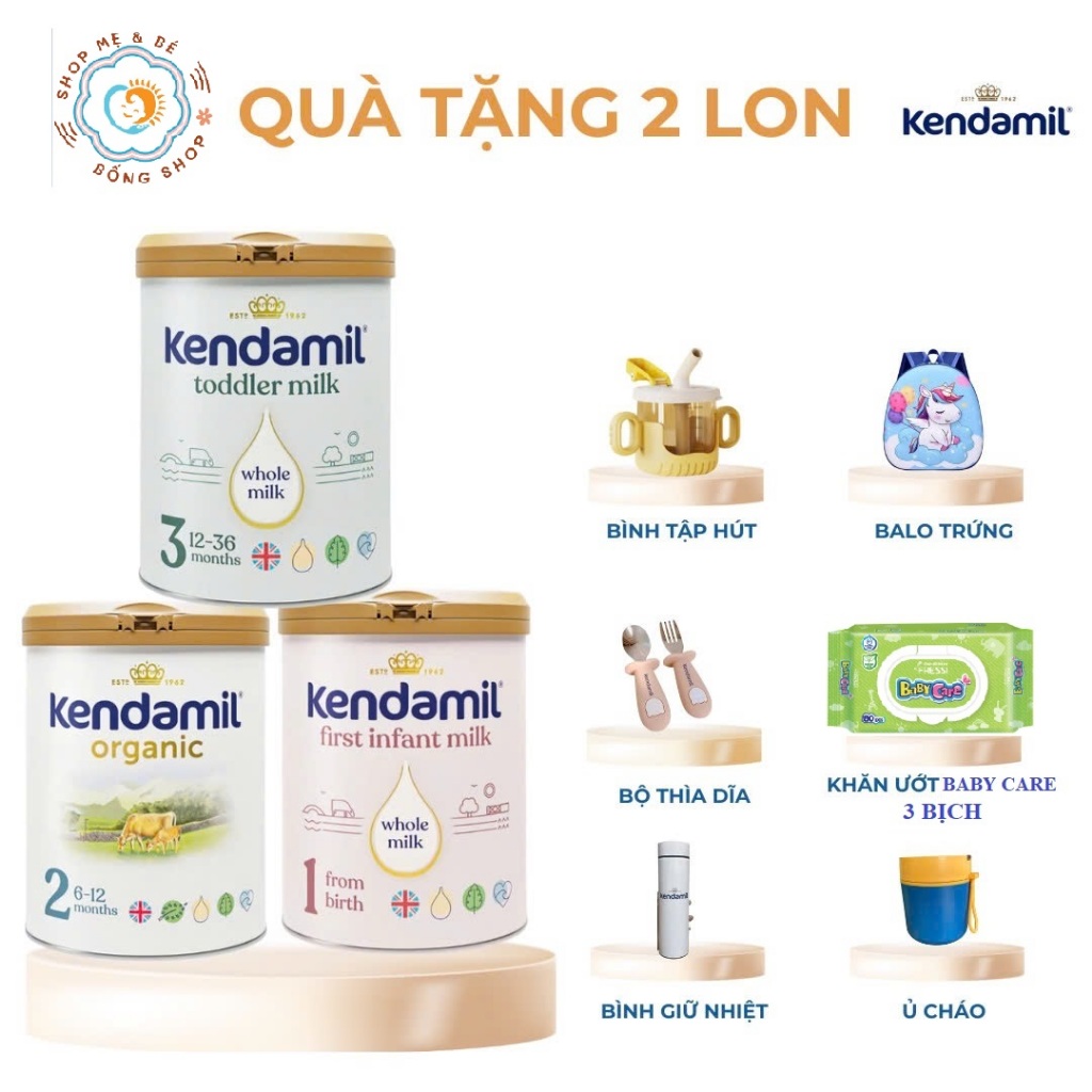 [TẶNG QUÀ] Sữa nguyên kem Hoàng Gia Anh Kendamil Organic, Classic, Goat dê lon 800g Nhập khẩu