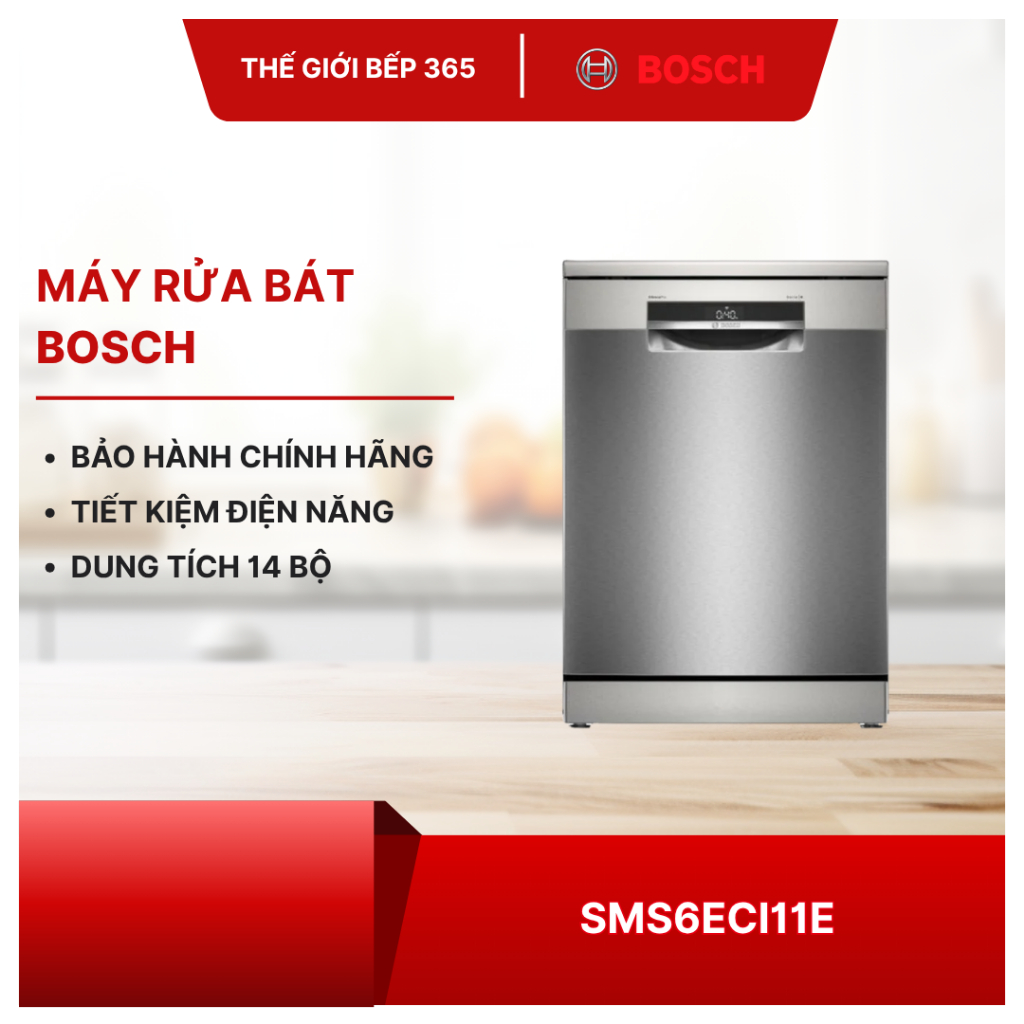 Máy rửa bát Bosch SMS6ECI11E - 13 Bộ, Sấy Heat Exchanger