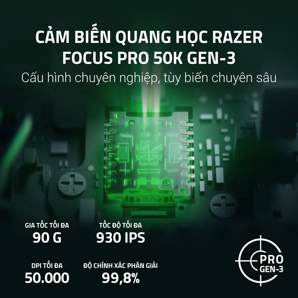 Chuột Gaming không dây Razer Viper V4 Pro 8K hz 49G Cảm biến Focus Pro 50k Gen 3 BH 24 tháng | BigBuy360 - bigbuy360.vn