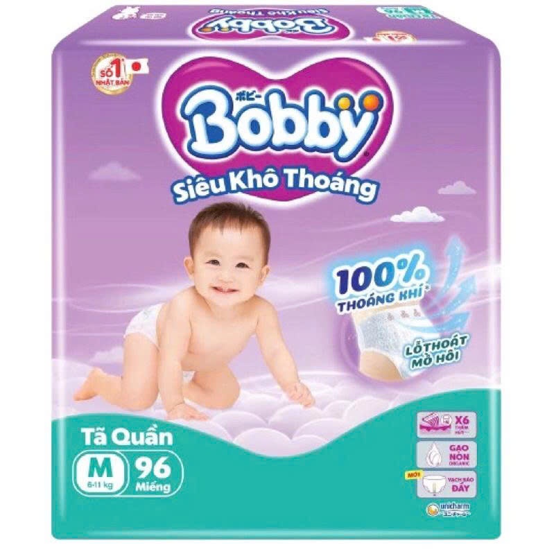 Tã quần Bobby Mega Jumbo L96 Cho bé 9 -13 kg