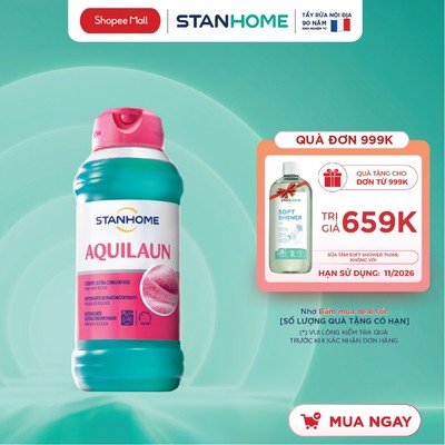 Nước giặt đậm đặc cho đồ len, lụa trắng và sáng màu Stanhome aquilaun super concentre 750ml
