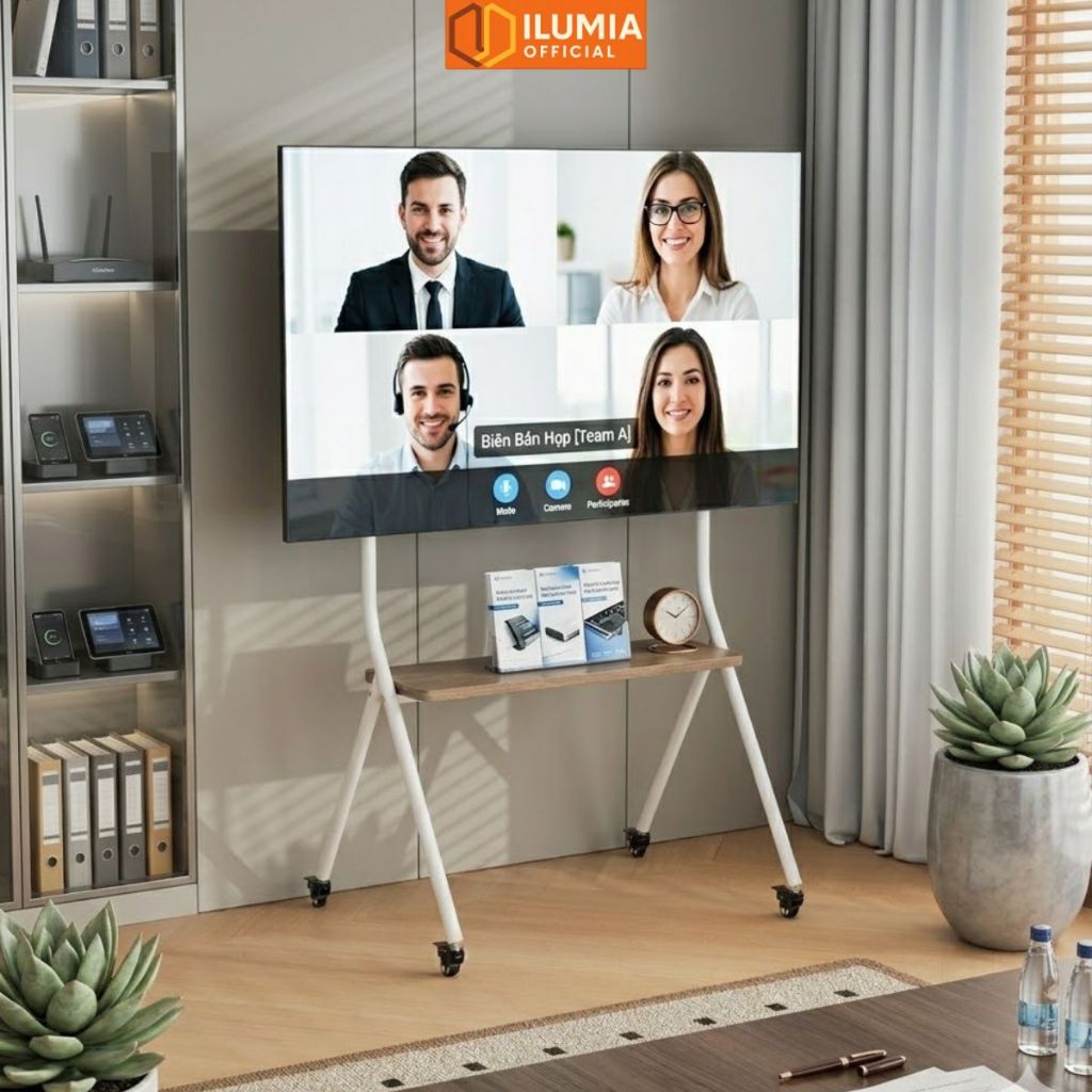 Kệ Để Màn Hình Phòng Họp Chuyên Dụng, Giá Treo Tivi Di Động Có Bánh Xe Tiện Lợi - IM189