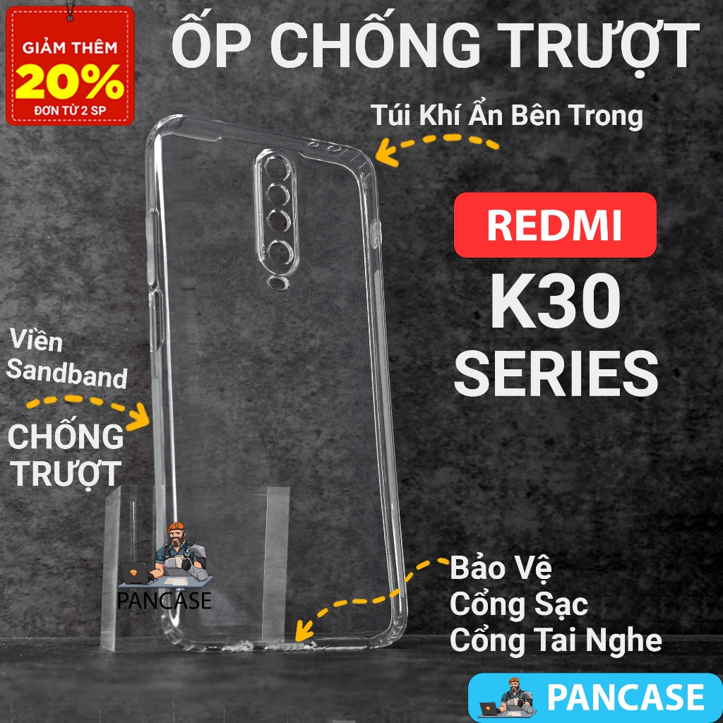 Ốp lưng Redmi K30, K30 Pro/Ultra 5G PANCASE chống trơn trượt | Ốp lưng điện thoại Xiaomi dẻo bảo vệ 