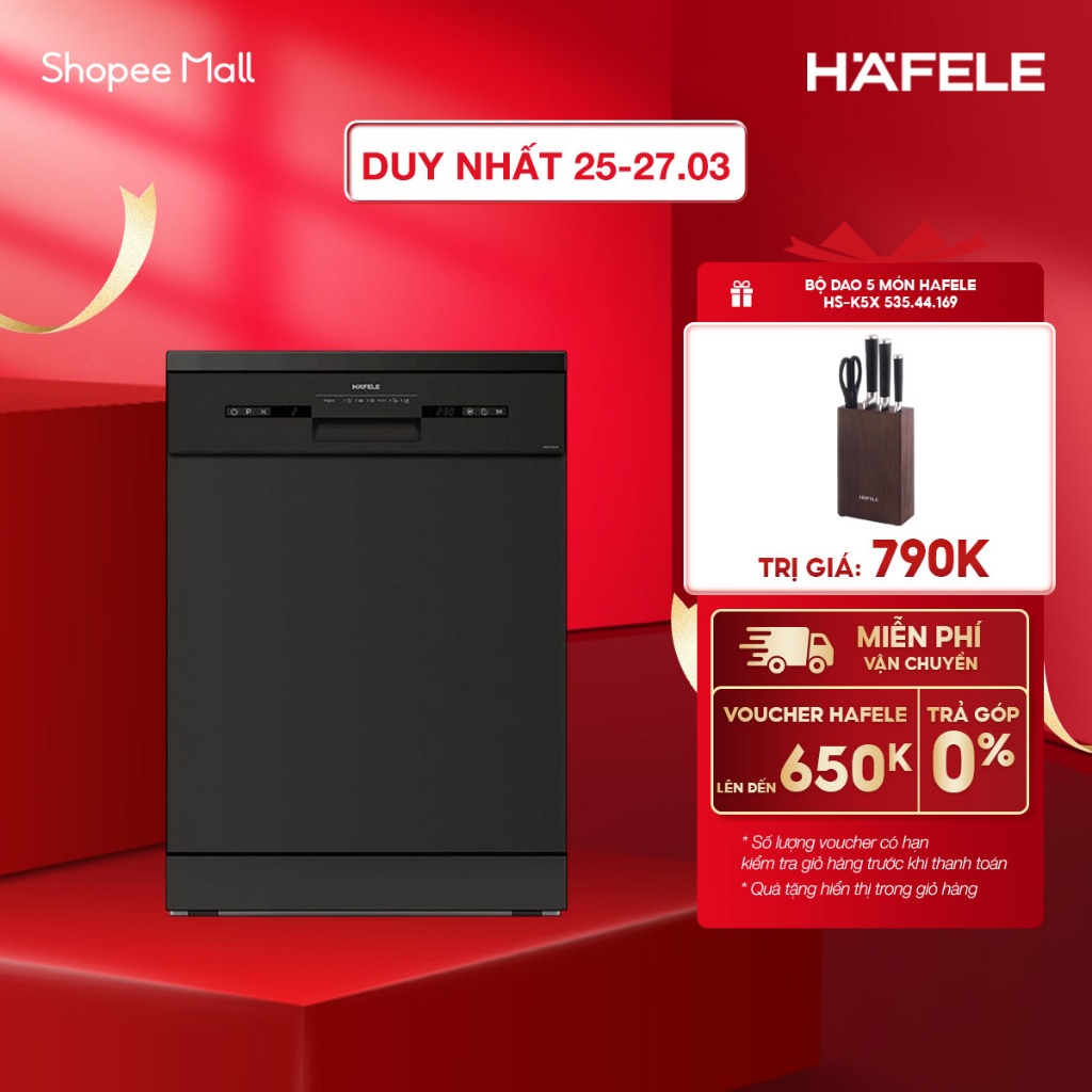 Máy rửa chén Hafele HDW-F601B 535.29.670
