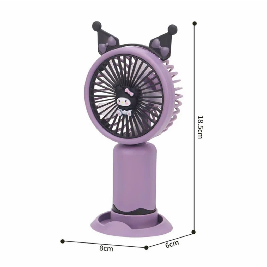 Quạt cầm tay mini dễ thương di động có thể sạc lại pin gió mạnh tốc độ turbo phản lực, quạt để bàn hoạt hình kèm giá đỡ | BigBuy360 - bigbuy360.vn