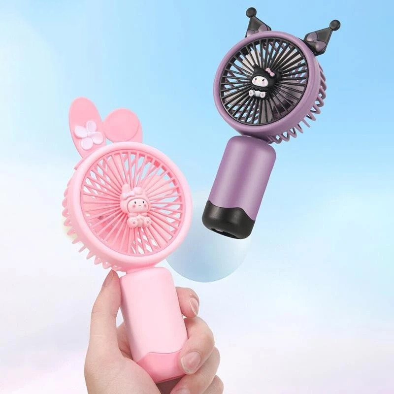 Quạt cầm tay mini dễ thương di động có thể sạc lại pin gió mạnh tốc độ turbo phản lực, quạt để bàn hoạt hình kèm giá đỡ | BigBuy360 - bigbuy360.vn