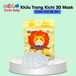 Khẩu trang Kichilachi hình sử tử set 5 chiếc cho bé