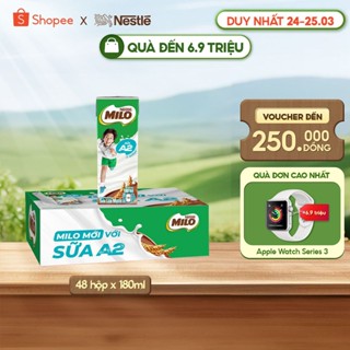 Sữa Lúa Mạch Nestle MILO với sữa A2 MỚI thùng 12 x 180ml (12x4x180ml)