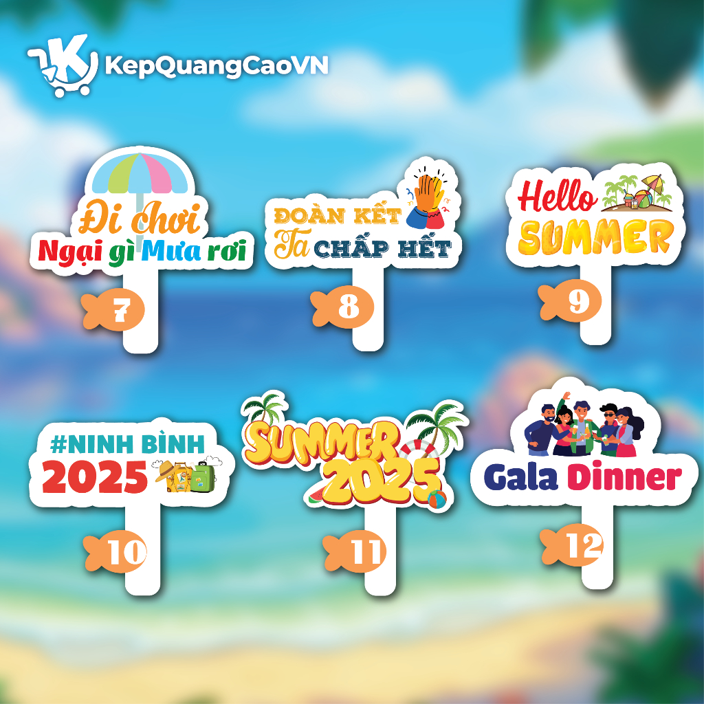 Hashtag Cầm Tay Du Lịch Biển 🌊 Props Chụp Ảnh Team Building, Sự Kiện Mùa Hè