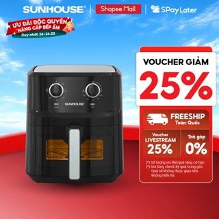 Nồi chiên không dầu 6.5L SUNHOUSE SHD4030 - Công nghệ Rapid Air giảm tới 80% dầu mỡ