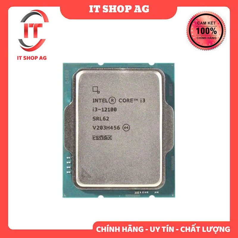 CPU Intel Core i3 12100 Tray | LGA 1700, 4 nhân - 8 luồng - Không Fan