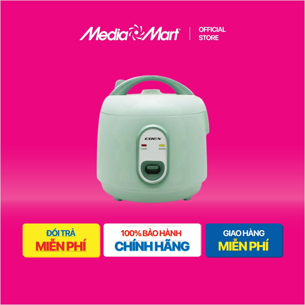 [ Mediamart Mall ] Nồi cơm điện cơ 1 lít Coex CR-3474 BH chính hãng,Ship 0đ