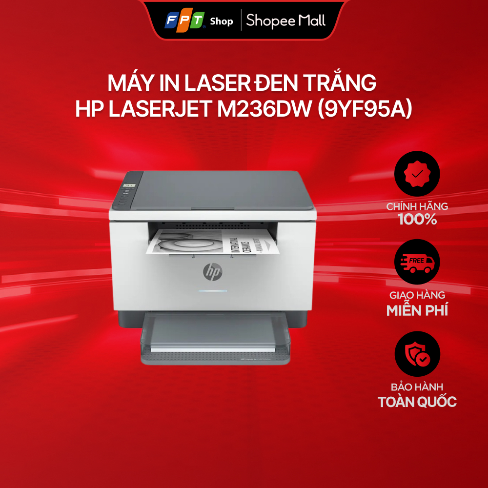 [Chỉ GH tận nơi] Máy in laser đen trắng HP LaserJet M236DW (9YF95A)