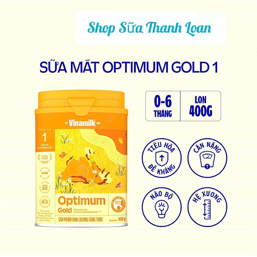[GIÁ SỈ GIAO HỎA TỐC] Thùng 12/ 24 LON Sữa Bộ Vinamilk OPTIMUM GOLD 1 400g.