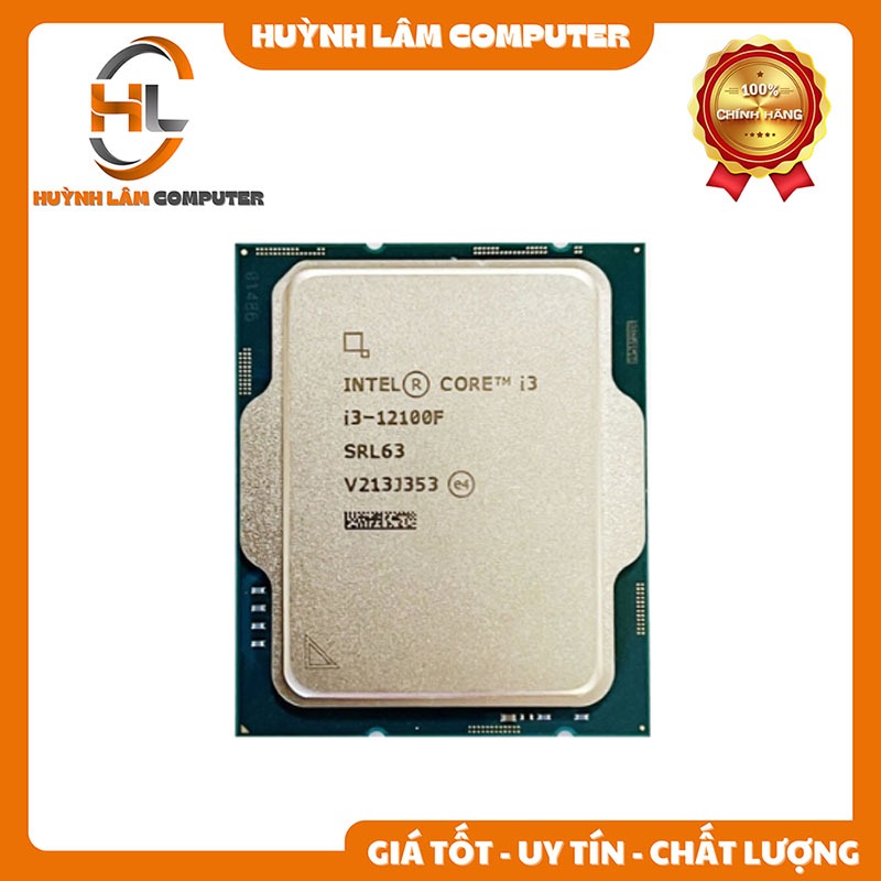 CPU Intel Core i3 12100F Tray | LGA 1700, 4 nhân/8 luồng - Không Fan