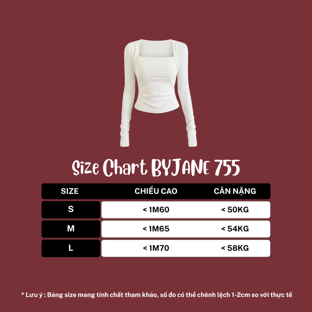 (XẢ KHO) Áo ôm Body Cúp Ngực Nhún Eo Dài Tay Cotton Lông mịn Siêu Co Dãn BYJANE -755 | BigBuy360 - bigbuy360.vn