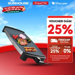 Bếp nướng điện Sunhouse SHD4612 - Chống dính cao cấp - Diện tích mặt bếp lớn - Tự ngắt khi quá nhiệt
