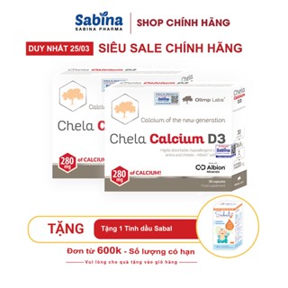 2H Canxi Chela Calcium D3 dạng canxi Chelate Albion - Thực phẩm bảo vệ sức khoẻ cho mẹ bầu và sau sinh 36.6g-Olimp Labs