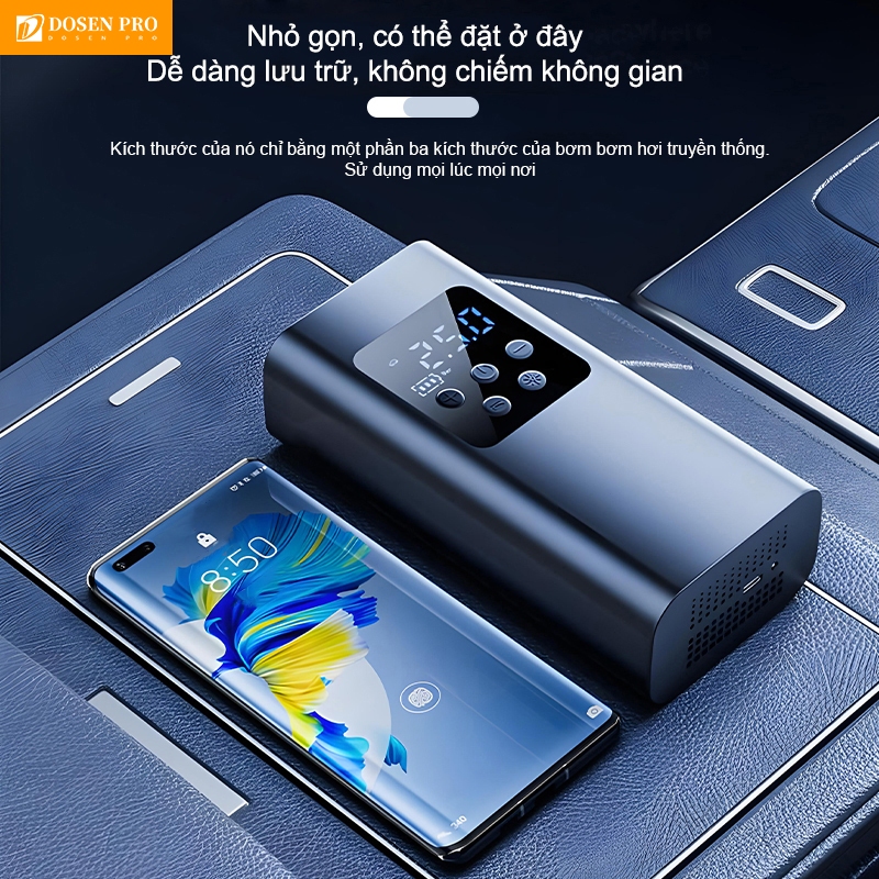 DOSEN Pro Máy bơm hơi lốp với đồng hồ đo áp suất lốp kỹ thuật số và đèn LED, Máy nén khí cho ô tô và xe đạp xe máy | BigBuy360 - bigbuy360.vn