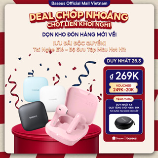 Tai Nghe Không Dây Baseus E16 TWS Bluetooth 5.3 Có Hai Micro ENC Nhét Trong Chống Ồn Điều Khiển Bằng Cảm ứng