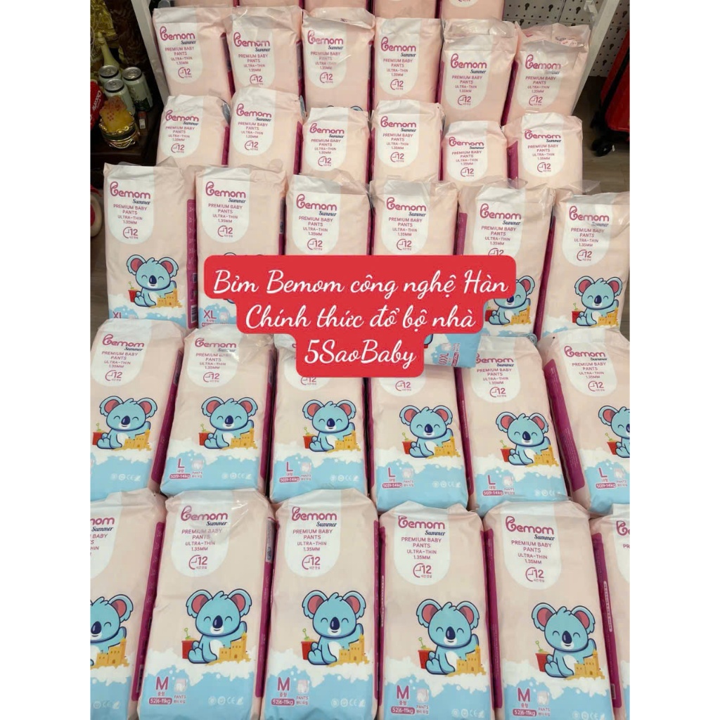 Tã Bỉm Bemom Summer Hàn Quốc Mềm Mỏng, Thấm Hút Tốt Hàng Chính Hãng Đủ Size