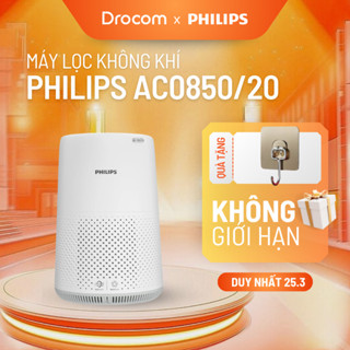 Máy Lọc Không Khí Philips AC0850/20 lọc sạch phòng 49m2 diệt 99% bụi bẩn cảm biến thông minh hiện chất lượng không khí
