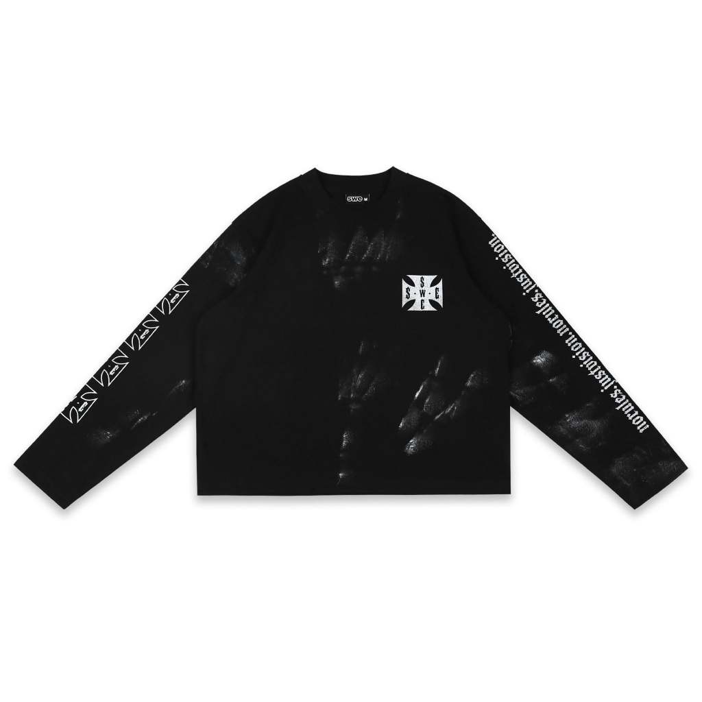 ÁO SWE CROSS L/S BOXY TEE - BLACK