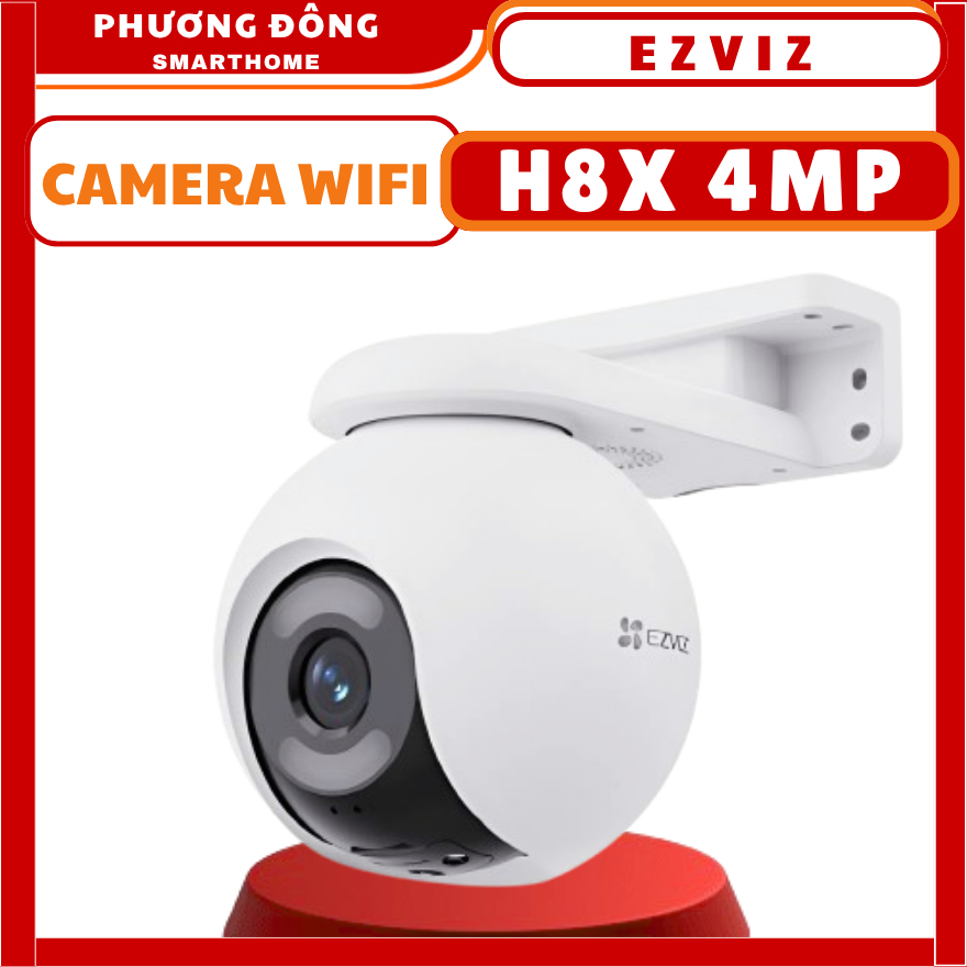 CAMERA WIFI NGOÀI TRỜI EZVIZ H8X 4MP - Quay 360 Độ, Màu Ban Đêm, Đàm Thoại Hai Chiều, Chế Độ, Tuần T