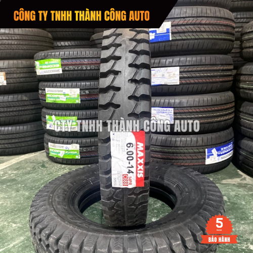 [BỘ] Lốp 600-14 MAXXIS ngang + Săm SOBEK  - Lốp 6.00-14 14PR C688 Lốp xe tải - Chính hãng Maxxis