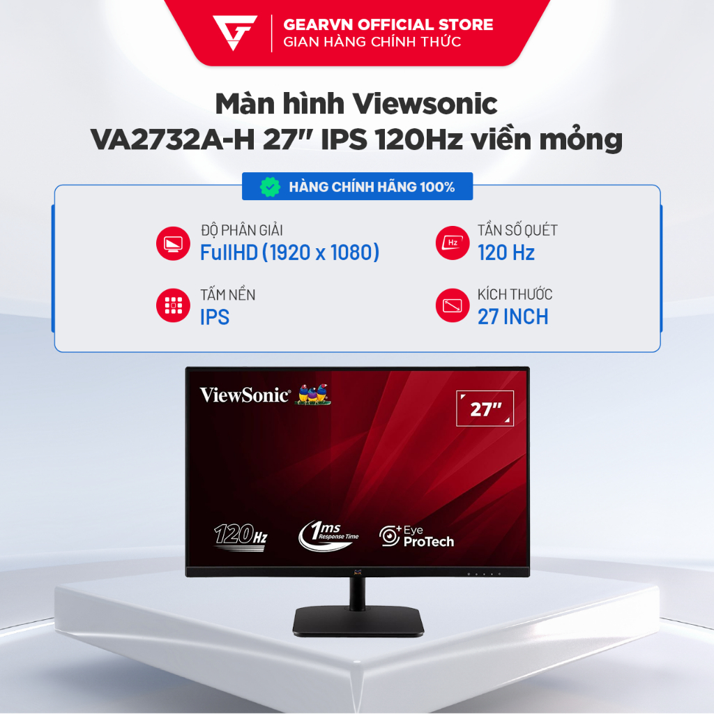 Màn hình Viewsonic VA2732A-H 27 inch IPS 120Hz viền mỏng BH 36 Tháng