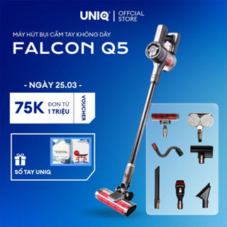 Máy hút bụi cầm tay không dây UNIQ Falcon Q5 cây hút bụi lau nhà mini gia đình đa năng ô tô ga giường sofa nệm