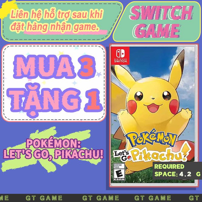 Pokémon: Let's Go, Pikachu Nintendo Switch（Switch Game） -Mua 3 tặng 1