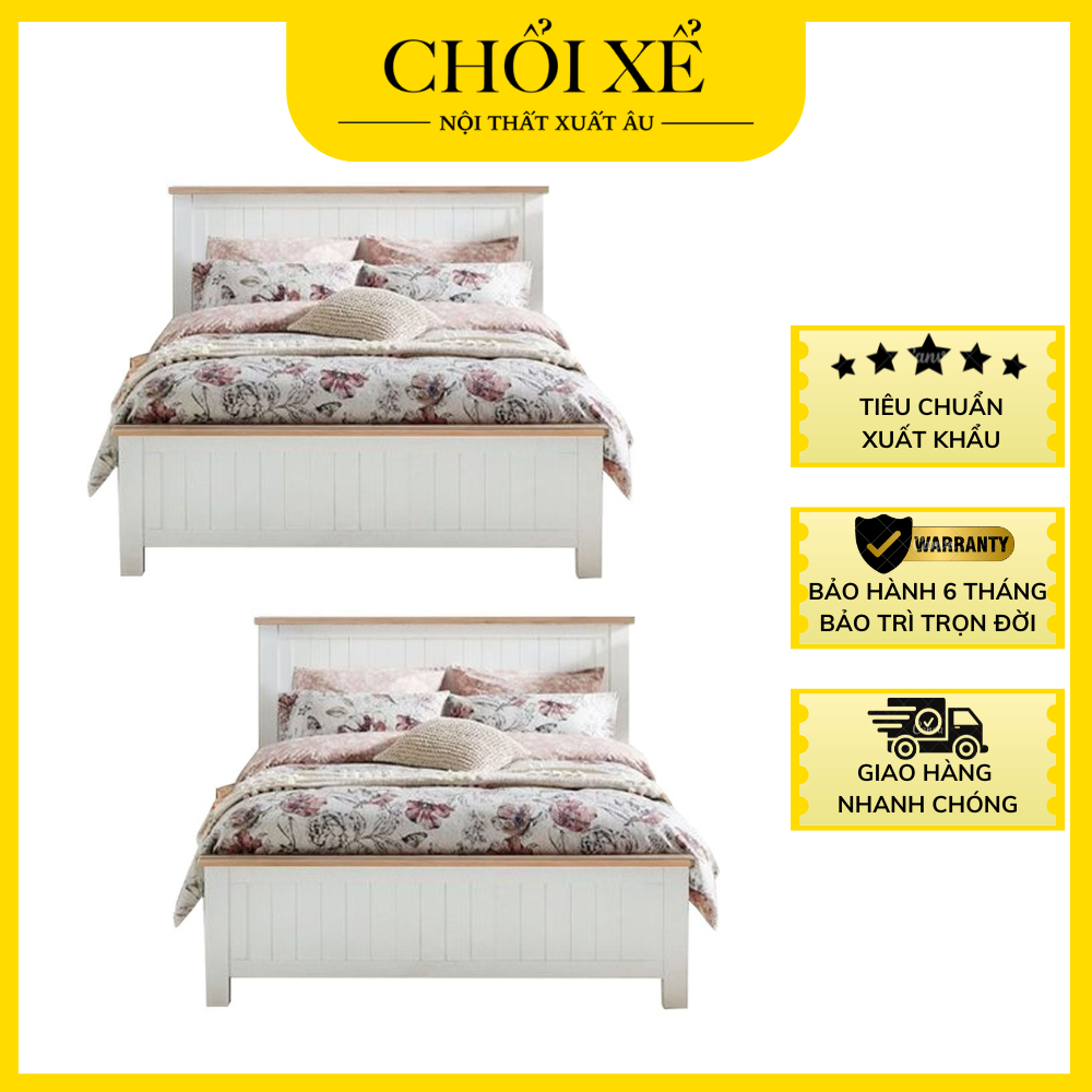 Giường Ngủ Cottage White Thương Hiệu Chổi Xể -BD512