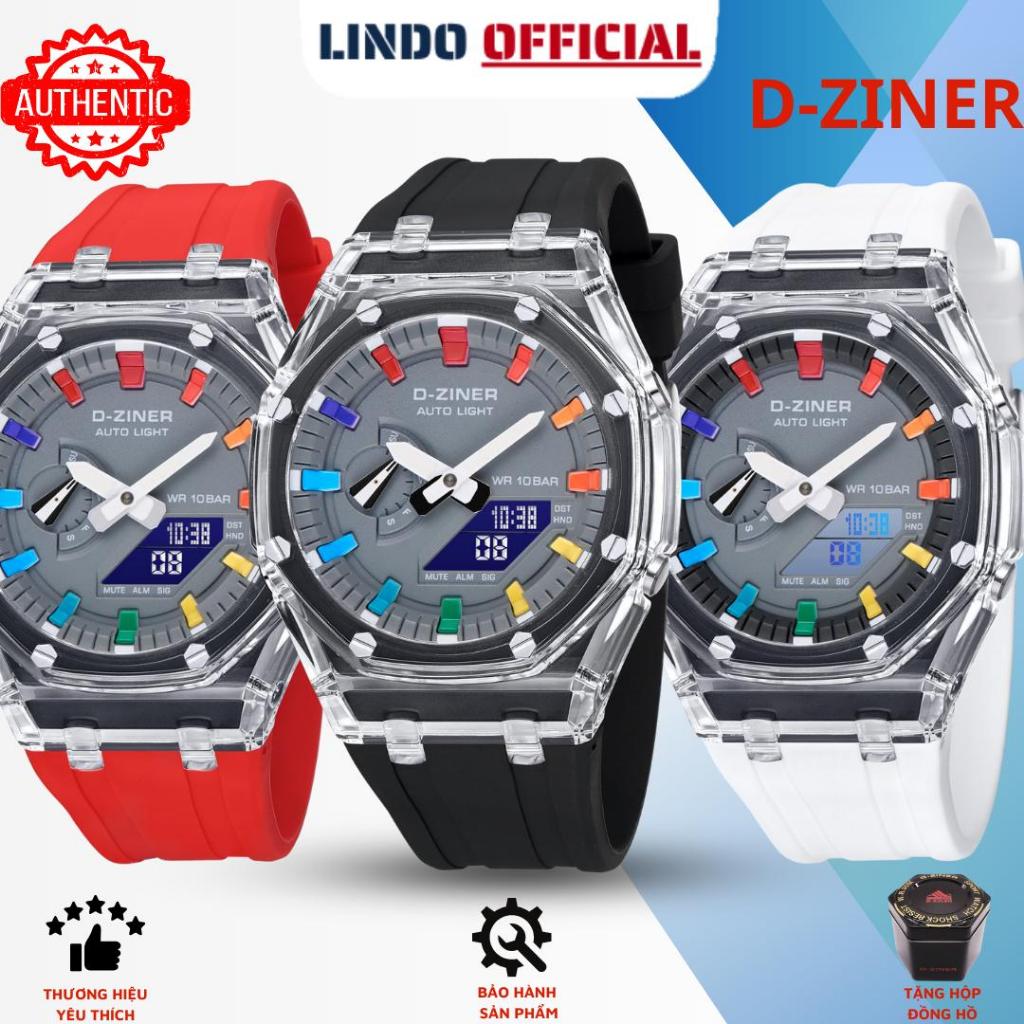 Đồng hồ đeo tay nam thể thao chính hãng D-ZINER DZ8336 bền bỉ chống nước 100M kèm hộp thiếc bảo hành 5 năm