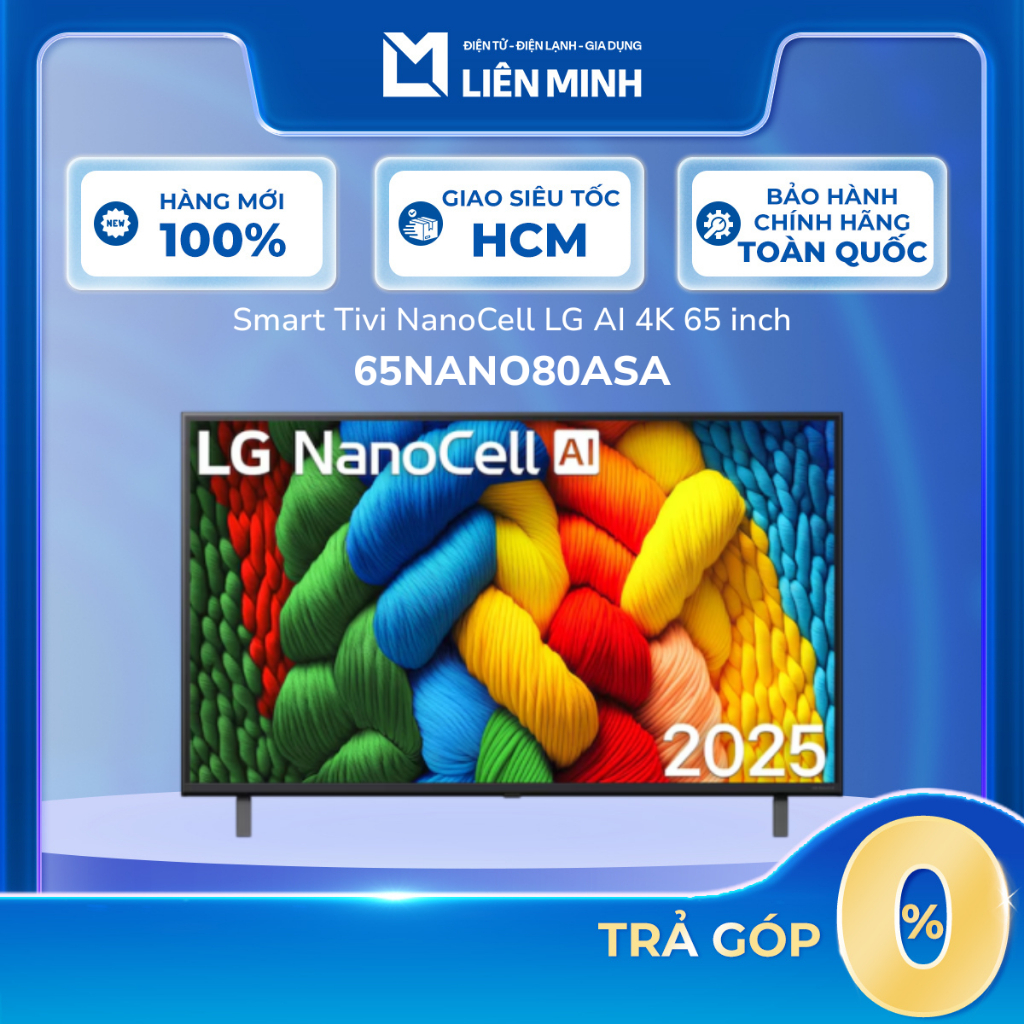 Smart Tivi NanoCell LG AI 4K - 65NANO80ASA | 55NANO80ASA | 50NANO80ASA | 43NANO80ASA [SHIP 0Đ HCM]