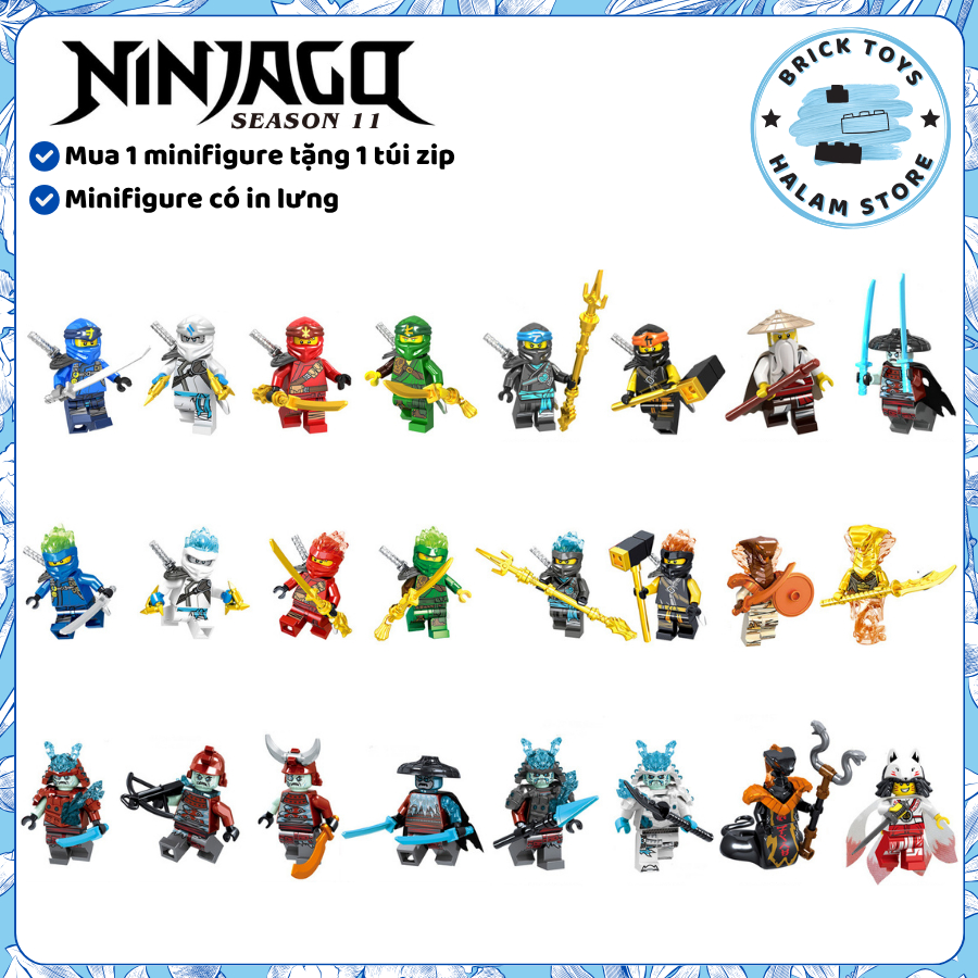 [BẢN ĐẸP] Mô hình minifigures nhân vật Ninjago GA107-114 - Mô hình nhân vật ninja season 11